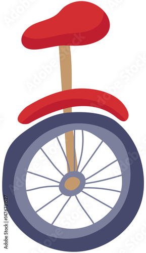 vector illustration of unicycle