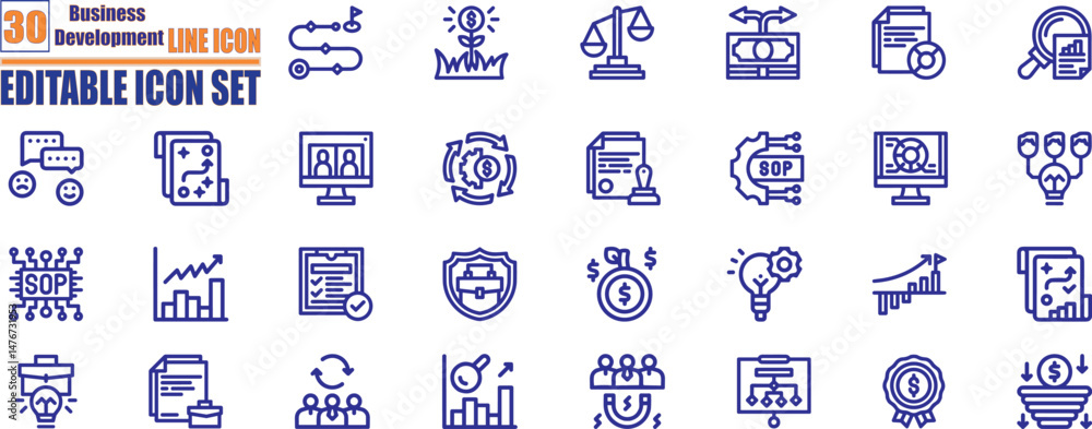 custom made wallpaper toronto digitalbusiness development line icons set. Businessman outline icons collection. Money, investment, teamwork, meeting, partnership, meeting, work success