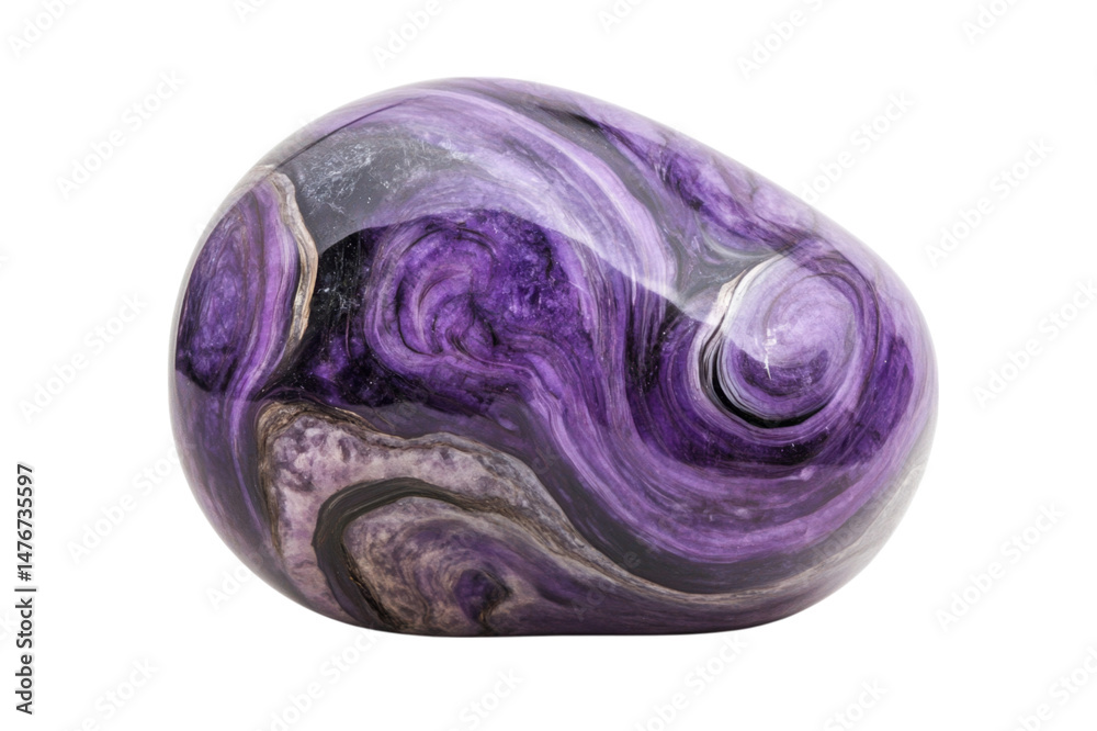 Fototapeta premium Stunning Purple Gemstone - A Unique Natural Beauty . Transparent background PNG