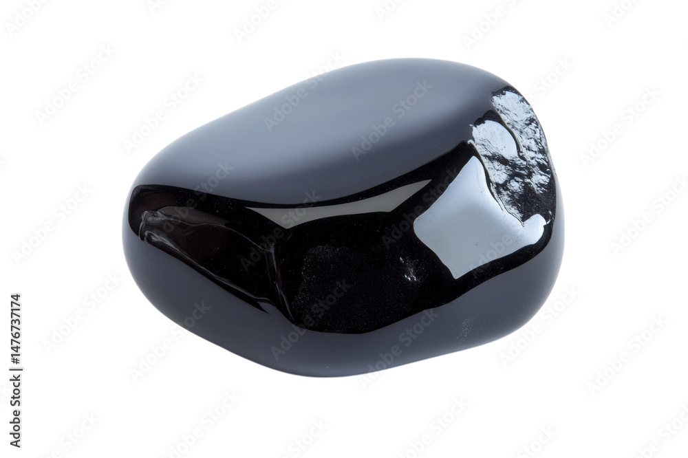 Stunning Polished Black Onyx Gemstone . Transparent background PNG Stunning Polished Black Onyx Gemstone . Transparent background PNG