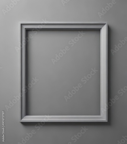 Sleek grey geometric borders frame photos  Minimalist album layout , image display, simple design, modern