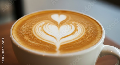Latte art heart design (3) photo