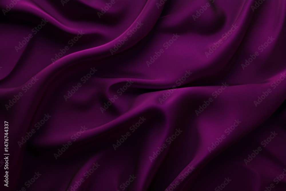 Obraz premium Luxurious Deep Plum Fabric Draping Gracefully in Soft Waves Generative AI