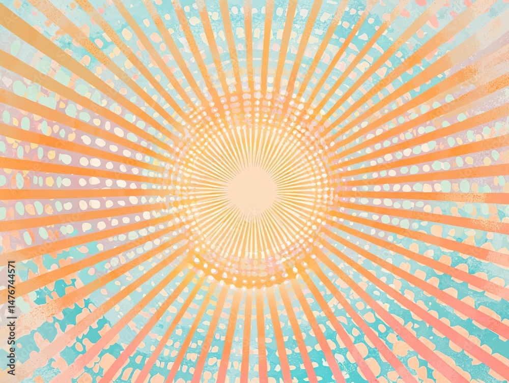 Fototapeta premium Sunburst Pastel Design