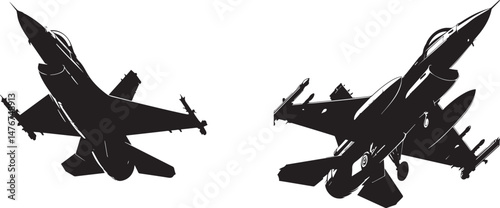 F-16 Fighting Falcon Jet Vector – American Multirole Fighter Aircraft Illustration