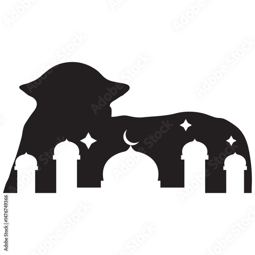 Eid Al-Adha Sacrificial Animals Silhouette