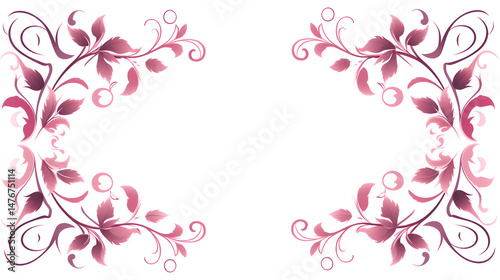 Elegant Framed Pattern with Swirl Border Design Elements for Graphic Design Projects