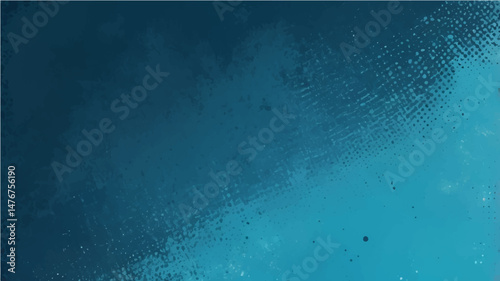 Abstract blue grunge background with halftone effect.