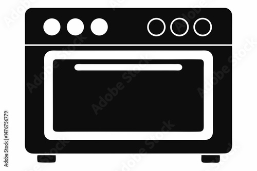oven sihouette black vector