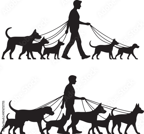 Loyal Dog Sitting Silhouette

Playful Puppy in Motion Vector

Dog and Owner Walking Together Art

Guard Dog Standing Alert Silhouette

Cute Dog Face Minimal Line Design