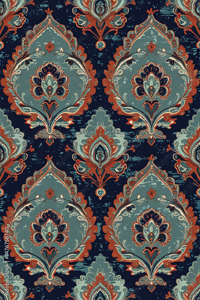 seamless pattern with red flowers background seamless pattern with red flowers background