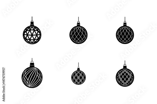 set of christmas decorations