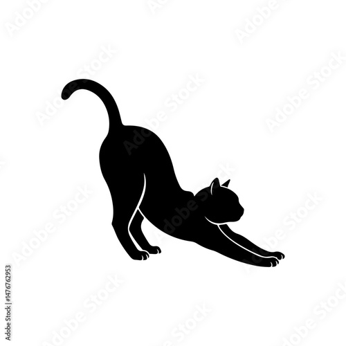 Dog sitting silhouette vector flat illustration design.