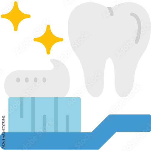 Toothbrush Icon Vector Element