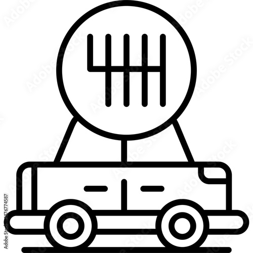 Gearstick Icon Vector Element