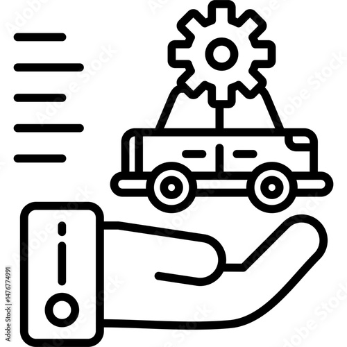 Gearshift Icon Vector Element
