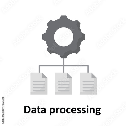 Data processing Vector icon which can easily modify or edit