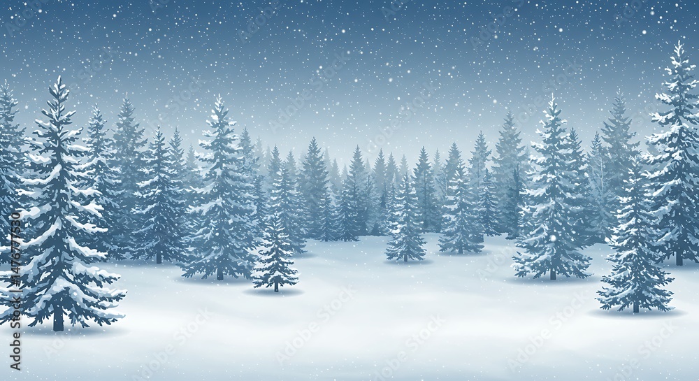 Naklejka premium Winter's Silent Embrace