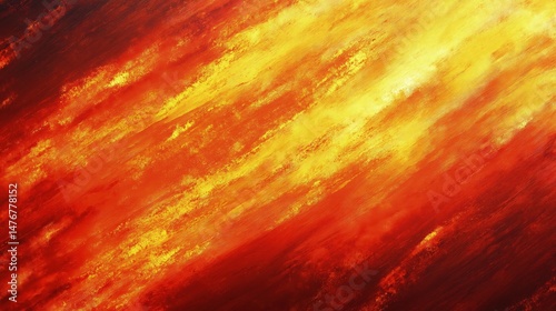 A fiery gradient of deep orange, red, and yellow sweeping across the frame, creating a sense of warmth and energy. 