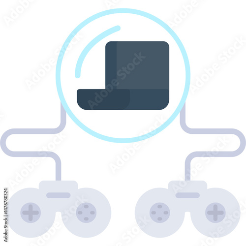 Two Players Icon Vector Element