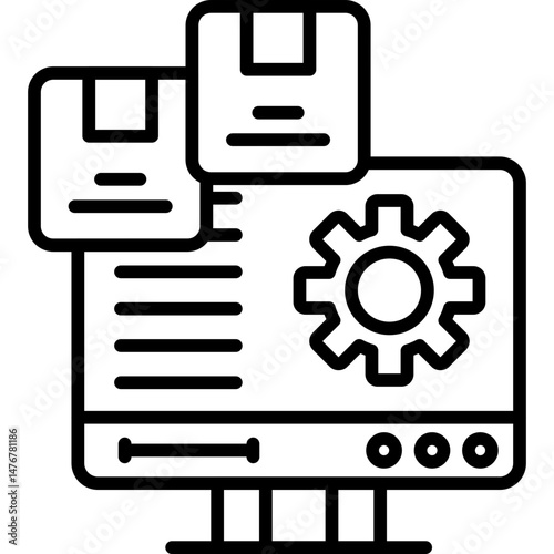Monitoring Icon Vector Element