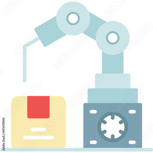 Industrial Robot Icon Vector Element