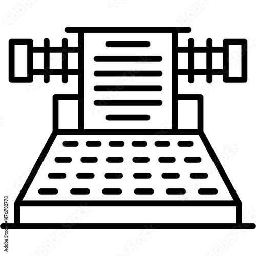 Typewriter Icon Vector Element