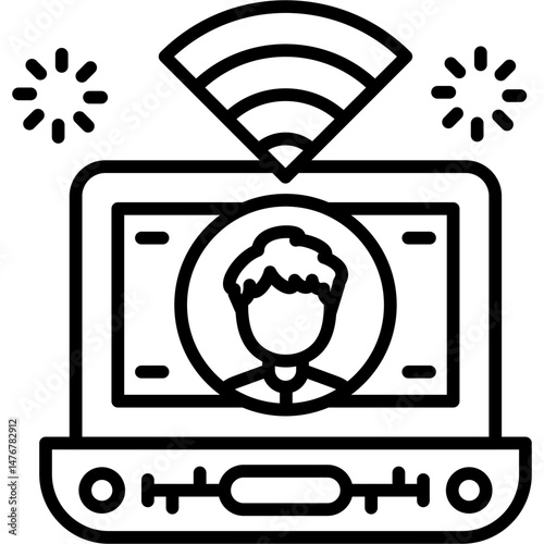Streaming Icon Vector Element