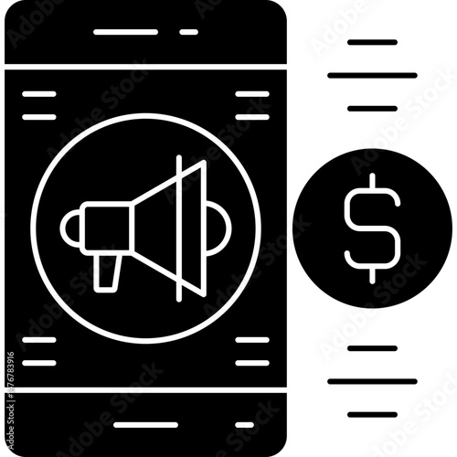 Mobile Marketing Icon Vector Element