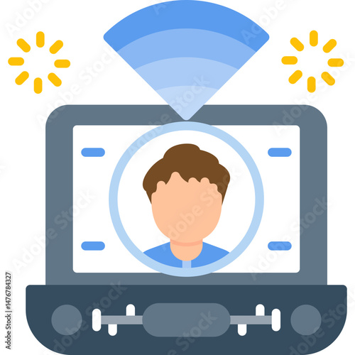 Streaming Icon Vector Element