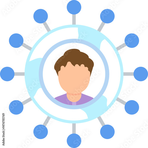 Networking Icon Vector Element
