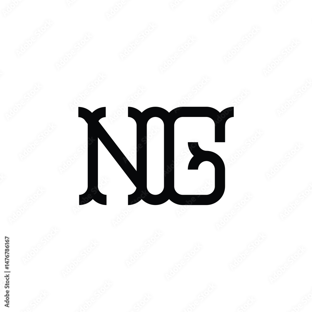 NG monogram logo design letter text name symbol monochrome logotype alphabet character simple logo NG monogram logo design letter text name symbol monochrome logotype alphabet character simple logo