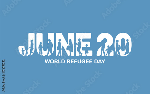 World Refugee Day design promoting global awareness and support