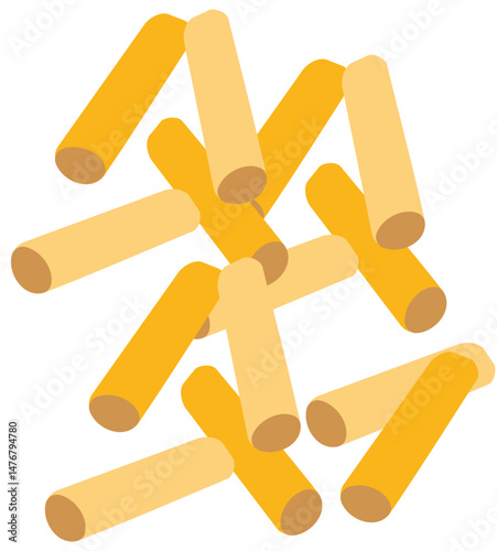 vector illustration of macaroni