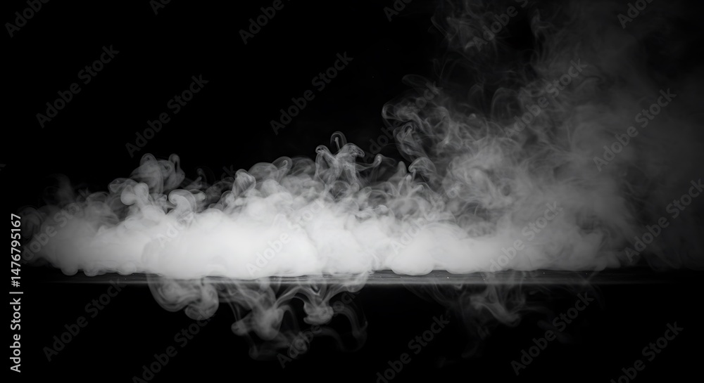 Fototapeta premium Ephemeral Vapor: Black and White Study