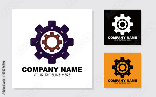Vector logo with engine theme. for company or product brand logo.
simple vector logo design.
