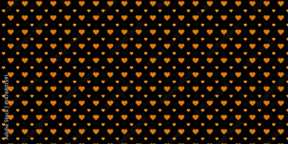 Abstract seamless pattern with heart shapes, geometric figures, and line art, suitable for textiles, wallpapers, decoration, home decor, gift wrap | Traditional love icon with orange-black colour Abstract seamless pattern with heart shapes, geometric figures, and line art, suitable for textiles, wallpapers, decoration, home decor, gift wrap | Traditional love icon with orange-black colour