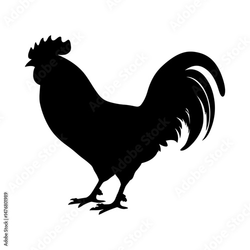 Chicken Silhouette Clipart Design