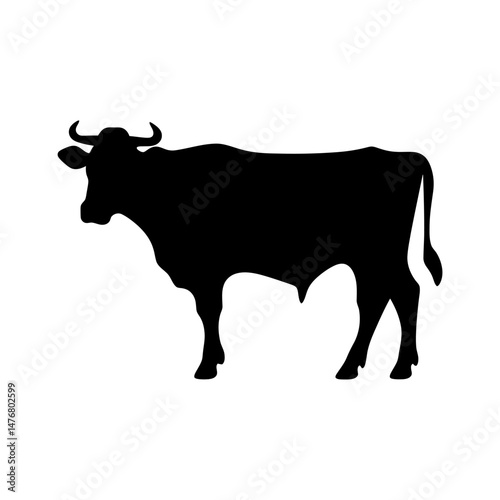 Cow Silhouette Clipart Graphic