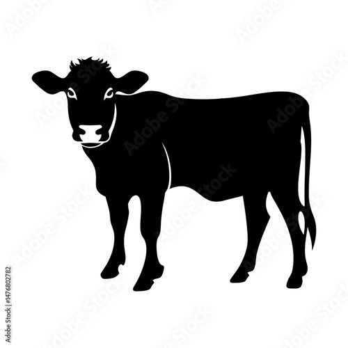 Cow Silhouette Illustration for Print