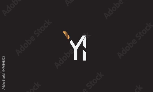 YI, IY , I, Y Abstract Letters Logo Monogram