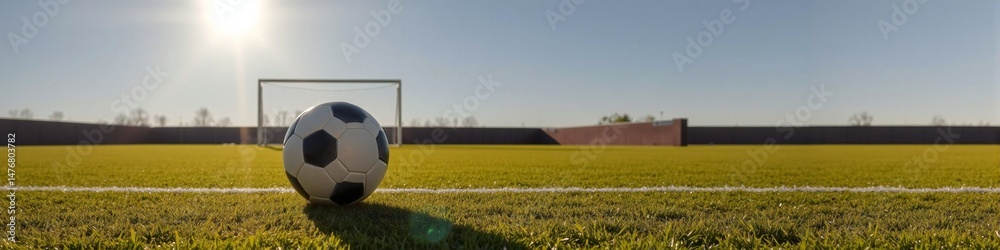 Fototapeta premium soccer ball on stadium