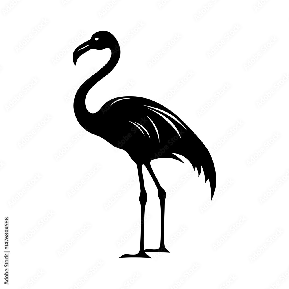 Obraz premium Flamingo Silhouette Clipart Vector