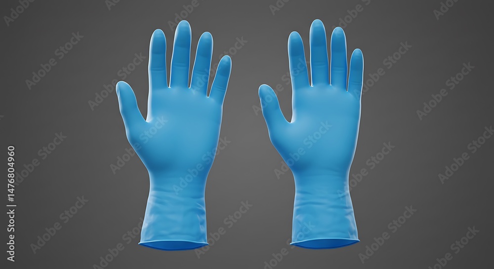 Obraz premium Digital Gloves: A Study in Blue
