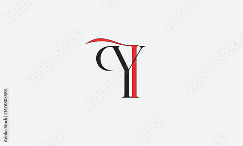YI, IY , I, Y Abstract Letters Logo Monogram