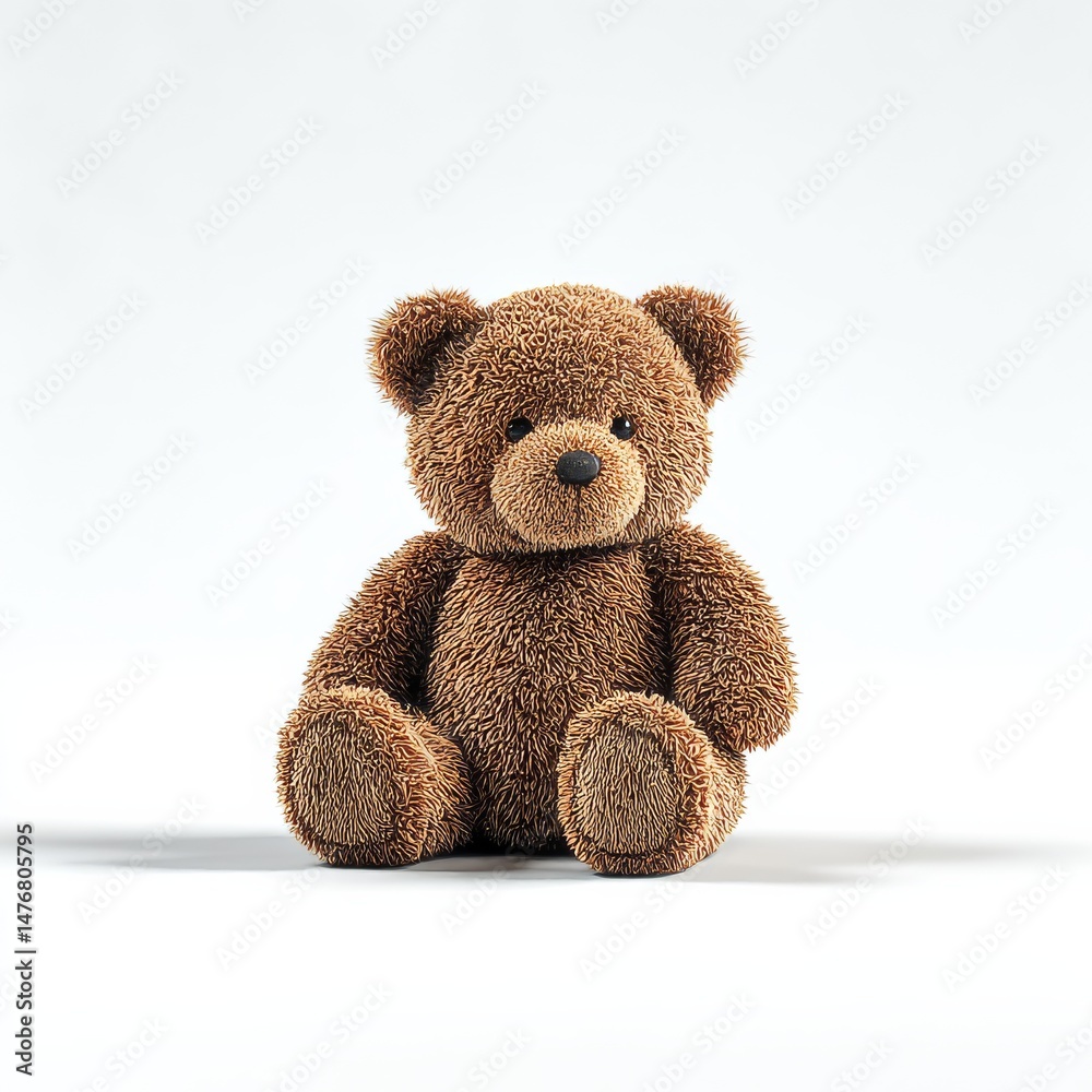 Obraz premium a 3D rendered teddy bear isolated on white background