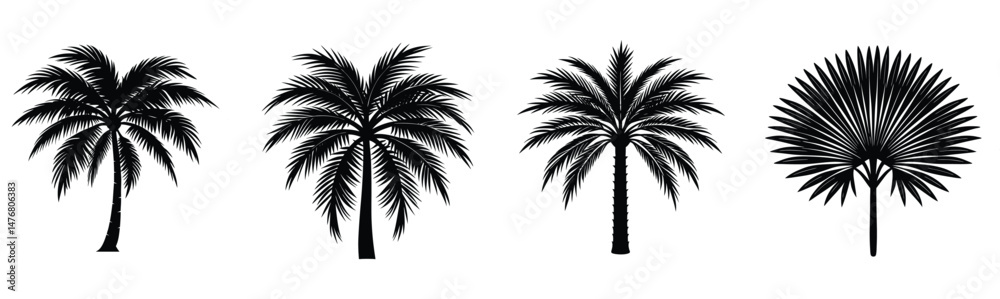 Fototapeta premium palm trees silhouette