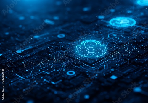 Cybersecurity's Digital Fortress: A 3D Render