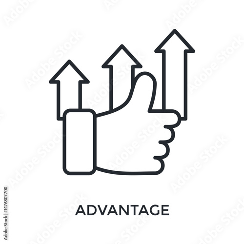Advantage Icon Outline Style. Vector Illustration For Graphic Design