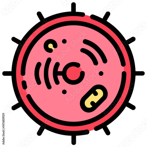 cell vector filled outline icon